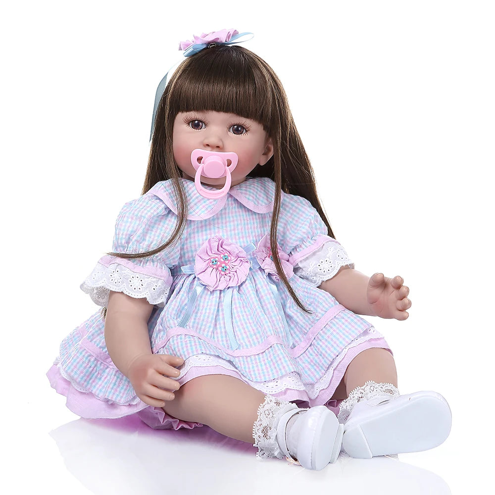 60CM  Große  Schwester lange Haare kämmbar  Puppe Spielzeug Junge Mädchen Geschenk süß lebensecht real Kleinkind