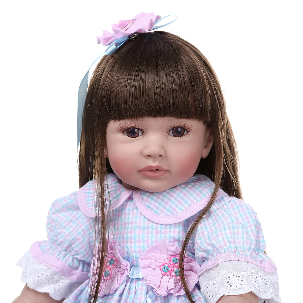 60CM  Große  Schwester lange Haare kämmbar  Puppe Spielzeug Junge Mädchen Geschenk süß lebensecht real Kleinkind