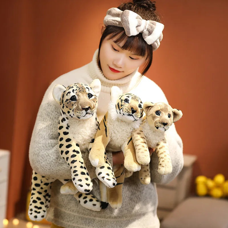 39-58cm Tiger Leopard Plüsch Stofftier Kuscheltier Deko Kinder Baby lebensecht real Geschenk