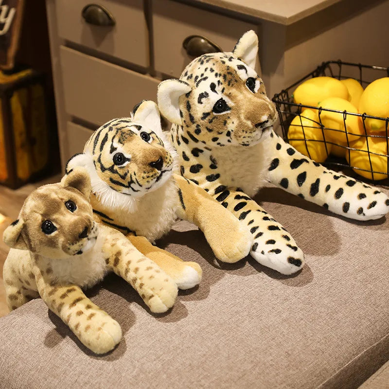 39-58cm Tiger Leopard Plüsch Stofftier Kuscheltier Deko Kinder Baby lebensecht real Geschenk